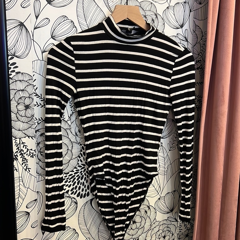 Stripe Ribbed Bodysuit